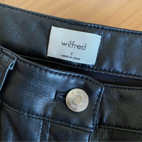 Aritzia wilfred melina faux leather pants black - Picture 5 of 12